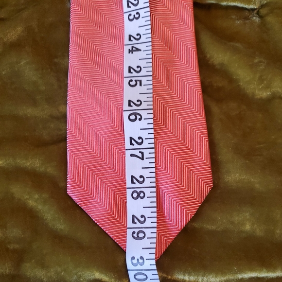 Breuer orange and white silk necktie - Picture 2 of 9